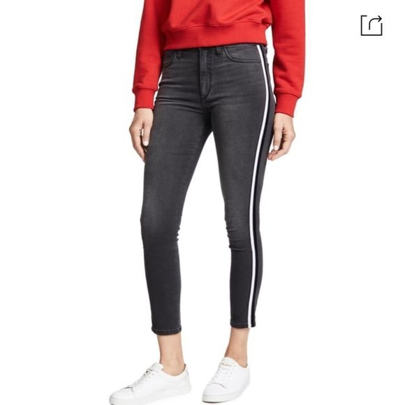 🔥5 for $25 sale🔥 Joe's Charlie High Rise Skinny Ankle Side Stripe - Picture 1 of 11